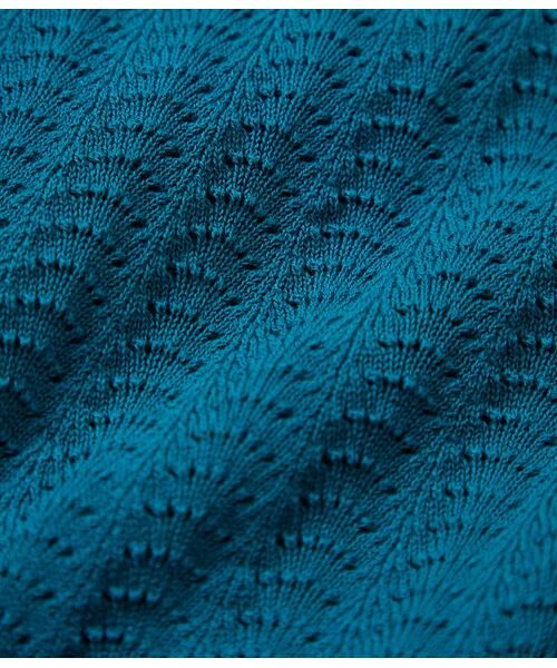 NEWYORKER / ニューヨーカー ニット・セーター | 強撚コットン 透かし編み柄ニットポロ | 詳細6