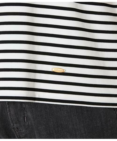NEWYORKER / ニューヨーカー Tシャツ | コットン天竺 フレンチスリーブボーダーカットソー | 詳細4