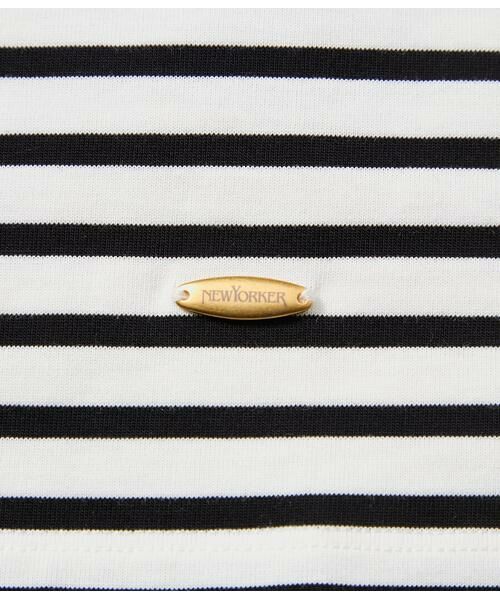 NEWYORKER / ニューヨーカー Tシャツ | コットン天竺 フレンチスリーブボーダーカットソー | 詳細5
