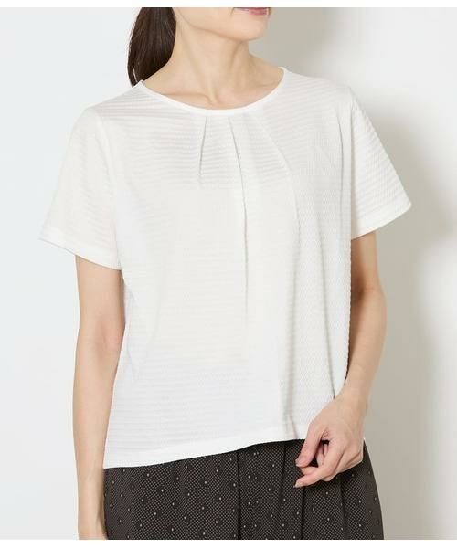 NEWYORKER / ニューヨーカー Tシャツ | 格子サッカータックTシャツ | 詳細7