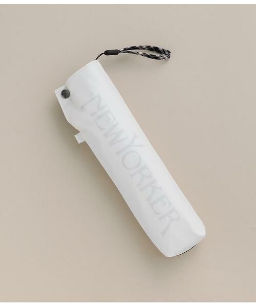 NEWYORKER / ニューヨーカー 傘 | Waterfront クイックシャットライト UVブロック 折 55cm 晴雨兼用折り畳み傘（ライトグレー）