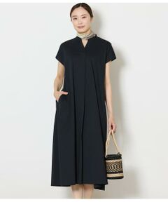 プレーティング天竺 スキッパーワンピース