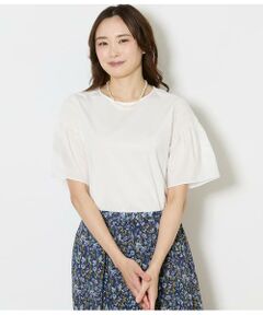NEWYORKER / ニューヨーカー Tシャツ | プレーティング天竺 袖シャーリングプルオーバー