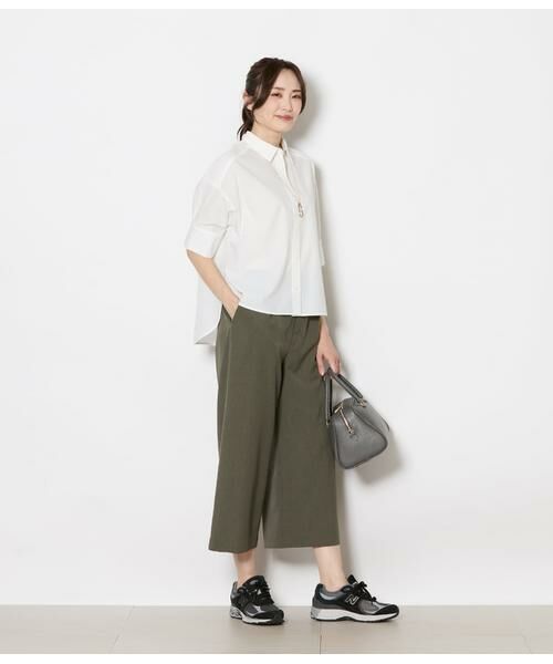 NEWYORKER / ニューヨーカー その他パンツ | ワイドクロップドパンツ レディース 手洗い可能 | 詳細12
