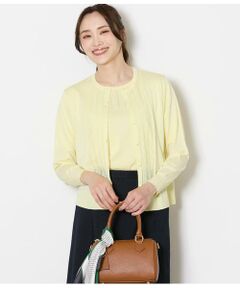 透かし柄カーディガン レディース アンサンブル可能