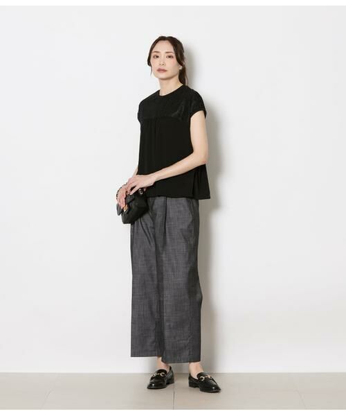 NEWYORKER / ニューヨーカー Tシャツ | 前後2WAYレース切替えカットソー レディース イージーケア | 詳細11