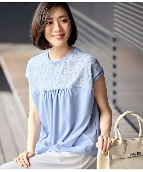 NEWYORKER / ニューヨーカー Tシャツ | 前後2WAYレース切替えカットソー レディース イージーケア | 詳細19