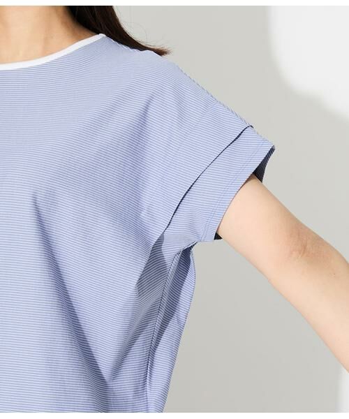 NEWYORKER / ニューヨーカー Tシャツ | シルケットストライプ タックドルマンプルオーバー | 詳細4