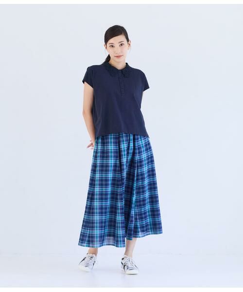 NEWYORKER / ニューヨーカー Tシャツ | プレーディング天竺 レース衿付き2WAYプルオーバー | 詳細14