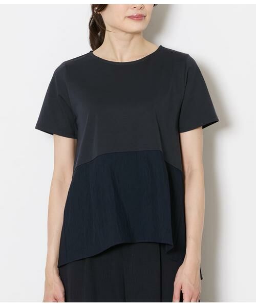 NEWYORKER / ニューヨーカー Tシャツ | プレーディング天竺 裾切替えカットソー | 詳細1