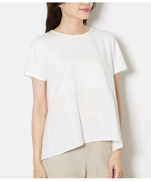 NEWYORKER / ニューヨーカー Tシャツ | プレーディング天竺 裾切替えカットソー | 詳細8
