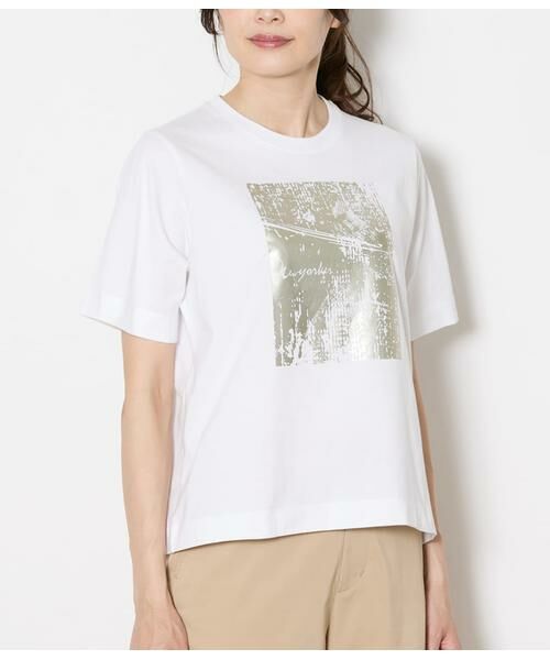 NEWYORKER / ニューヨーカー Tシャツ | コットン100% 箔グラフィックTシャツ | 詳細1