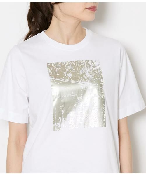 NEWYORKER / ニューヨーカー Tシャツ | コットン100% 箔グラフィックTシャツ | 詳細3