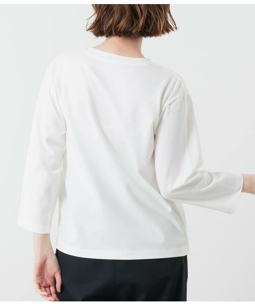 NEWYORKER / ニューヨーカー カットソー | be kind always 箔プリント7分袖Tシャツ | 詳細3