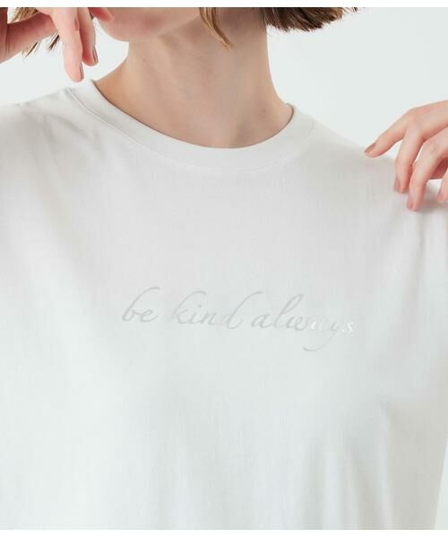 NEWYORKER / ニューヨーカー カットソー | be kind always 箔プリント7分袖Tシャツ | 詳細6