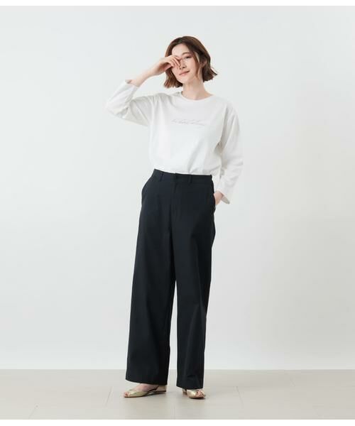 NEWYORKER / ニューヨーカー カットソー | be kind always 箔プリント7分袖Tシャツ | 詳細8