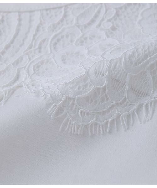 NEWYORKER / ニューヨーカー カットソー | シルケットスムース ヨークレース7分袖カットソー | 詳細10