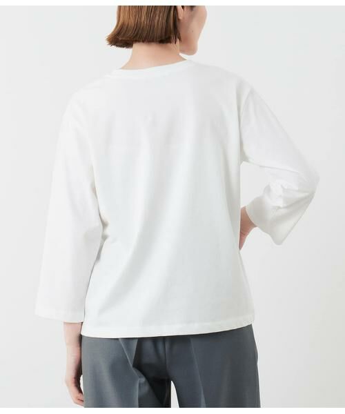 NEWYORKER / ニューヨーカー カットソー | N刺繍プリント7分袖Tシャツ | 詳細3