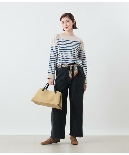 NEWYORKER / ニューヨーカー カットソー | パネルボーダー バスクTシャツ | 詳細14