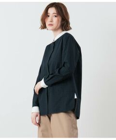 NEWYORKER / ニューヨーカー シャツ・ブラウス | コットンローンブラックウォッチ クレリックスタンドカラーシャツ