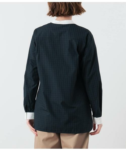 NEWYORKER / ニューヨーカー シャツ・ブラウス | コットンローンブラックウォッチ クレリックスタンドカラーシャツ | 詳細3