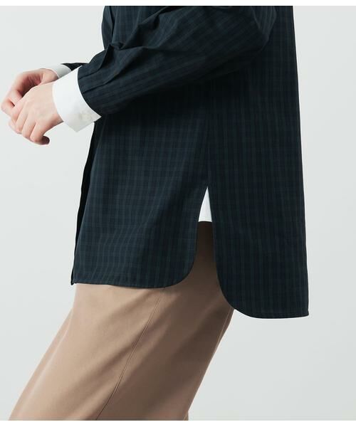 NEWYORKER / ニューヨーカー シャツ・ブラウス | コットンローンブラックウォッチ クレリックスタンドカラーシャツ | 詳細6