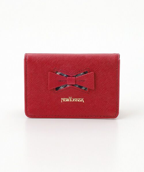 NEWYORKER ACCESSORY/ニューヨーカー アクセサリー アリア 2面パスケース レッド フリー NEWYORKER ACCESSORY/ニューヨーカー アクセサリー アリア 2面パスケース レッド フリー