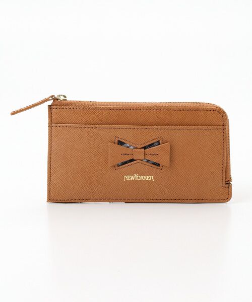 NEWYORKER ACCESSORY/ニューヨーカー アクセサリー アリア フラグメントケース キャメル フリー NEWYORKER ACCESSORY/ニューヨーカー アクセサリー アリア フラグメントケース キャメル フリー