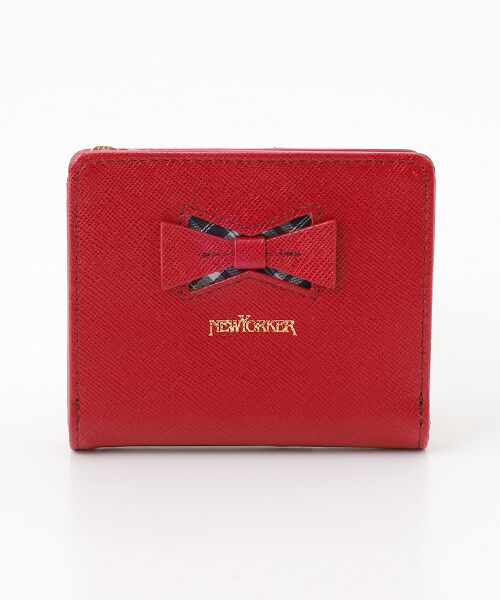 NEWYORKER ACCESSORY/ニューヨーカー アクセサリー アリア 二つ折り札入れ レッド フリー NEWYORKER ACCESSORY/ニューヨーカー アクセサリー アリア 二つ折り札入れ レッド フリー