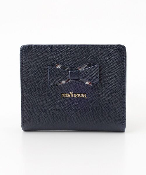NEWYORKER ACCESSORY/ニューヨーカー アクセサリー アリア 二つ折り札入れ ネイビー フリー NEWYORKER ACCESSORY/ニューヨーカー アクセサリー アリア 二つ折り札入れ ネイビー フリー