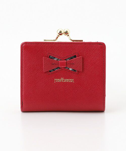 NEWYORKER ACCESSORY/ニューヨーカー アクセサリー アリア 二つ折り札入れ レッド フリー NEWYORKER ACCESSORY/ニューヨーカー アクセサリー アリア 二つ折り札入れ レッド フリー