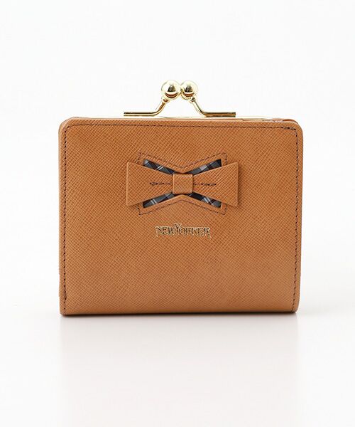 NEWYORKER ACCESSORY/ニューヨーカー アクセサリー アリア 二つ折り札入れ キャメル フリー NEWYORKER ACCESSORY/ニューヨーカー アクセサリー アリア 二つ折り札入れ キャメル フリー