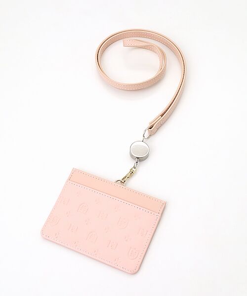 NEWYORKER ACCESSORY/ニューヨーカー アクセサリー ミモザ リール付IDケース ピンク フリー NEWYORKER ACCESSORY/ニューヨーカー アクセサリー ミモザ リール付IDケース ピンク フリー