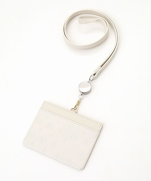 NEWYORKER ACCESSORY/ニューヨーカー アクセサリー ミモザ リール付IDケース アイボリー フリー NEWYORKER ACCESSORY/ニューヨーカー アクセサリー ミモザ リール付IDケース アイボリー フリー