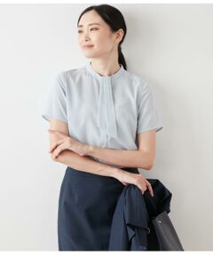 NEWYORKER L-SIZE / ニューヨーカー エルサイズ シャツ・ブラウス | ミニドットデシン 2WAYボウタイ半袖ブラウス