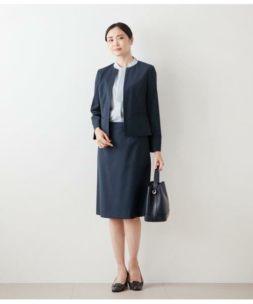 NEWYORKER L-SIZE / ニューヨーカー エルサイズ シャツ・ブラウス | ミニドットデシン 2WAYボウタイ半袖ブラウス | 詳細10