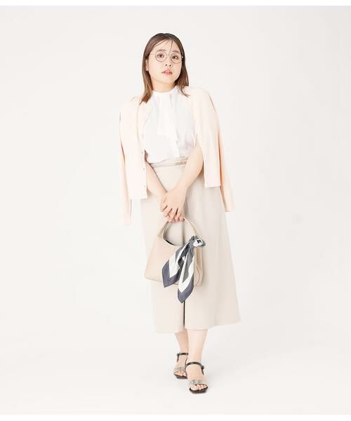 NEWYORKER L-SIZE / ニューヨーカー エルサイズ シャツ・ブラウス | ミニドットデシン 2WAYボウタイ半袖ブラウス | 詳細14