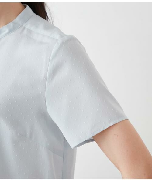 NEWYORKER L-SIZE / ニューヨーカー エルサイズ シャツ・ブラウス | ミニドットデシン 2WAYボウタイ半袖ブラウス | 詳細4