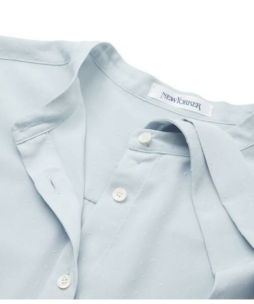 NEWYORKER L-SIZE / ニューヨーカー エルサイズ シャツ・ブラウス | ミニドットデシン 2WAYボウタイ半袖ブラウス | 詳細6