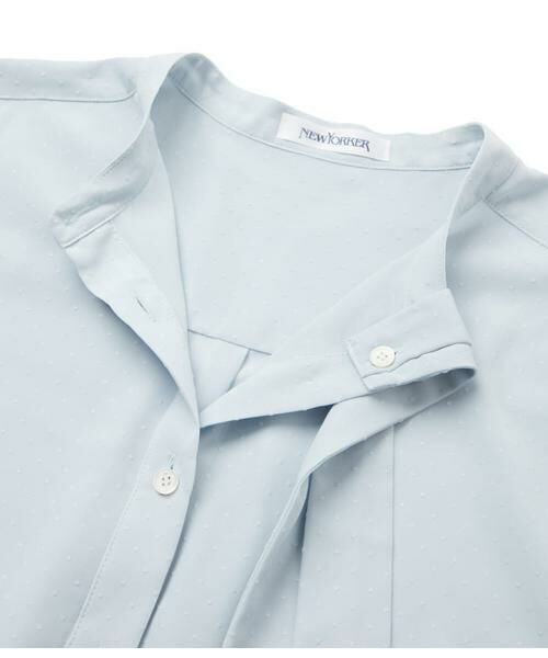 NEWYORKER L-SIZE / ニューヨーカー エルサイズ シャツ・ブラウス | ミニドットデシン 2WAYボウタイ半袖ブラウス | 詳細7