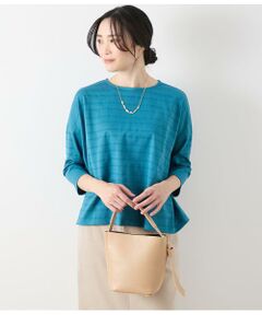 NEWYORKER / ニューヨーカー プレーティング天竺 バンドカラーピンタックカットソー 吸水速乾】プレーティング天竺 バンドカラーピンタック