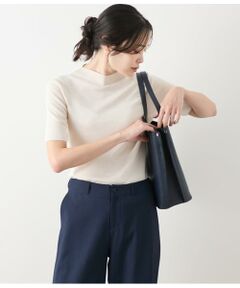 NEWYORKER L-SIZE / ニューヨーカー エルサイズ ニット・セーター | ヴィスコースポリエステル ビルドネック5分袖プルオーバー