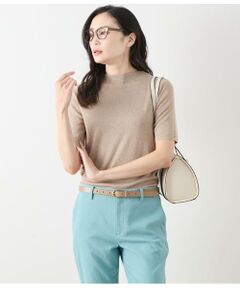 NEWYORKER L-SIZE / ニューヨーカー エルサイズ ニット・セーター | ヴィスコースポリエステル ビルドネック5分袖プルオーバー