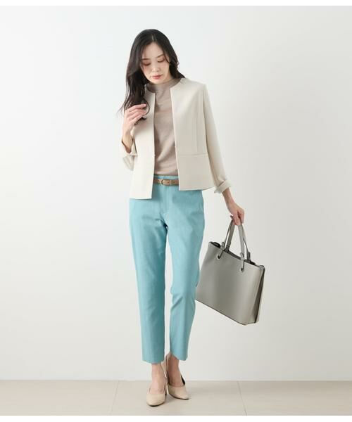 NEWYORKER L-SIZE / ニューヨーカー エルサイズ ニット・セーター | ヴィスコースポリエステル ビルドネック5分袖プルオーバー | 詳細20