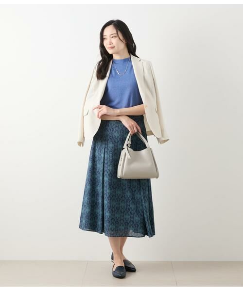 NEWYORKER L-SIZE / ニューヨーカー エルサイズ ニット・セーター | ヴィスコースポリエステル ビルドネック5分袖プルオーバー | 詳細7