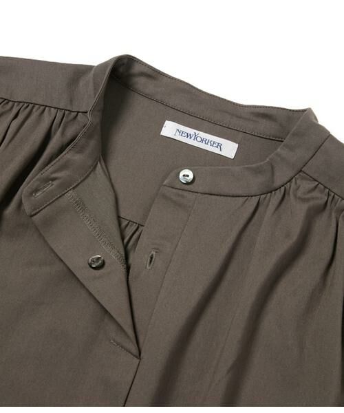 NEWYORKER L-SIZE / ニューヨーカー エルサイズ Tシャツ | コットンナイロントリコット スタンドカラープルオーバー | 詳細5