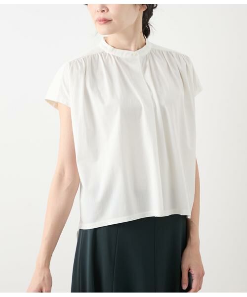 NEWYORKER L-SIZE / ニューヨーカー エルサイズ Tシャツ | コットンナイロントリコット スタンドカラープルオーバー | 詳細8