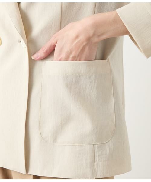 NEWYORKER L-SIZE / ニューヨーカー エルサイズ テーラードジャケット | ドライライトクロス Wブレストジャケット | 詳細5