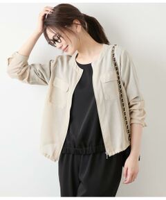 NEWYORKER L-SIZE / ニューヨーカー エルサイズ レザーブルゾン・ジャケット | リサイクルポリエステルシアーローン ジップアップブルゾン