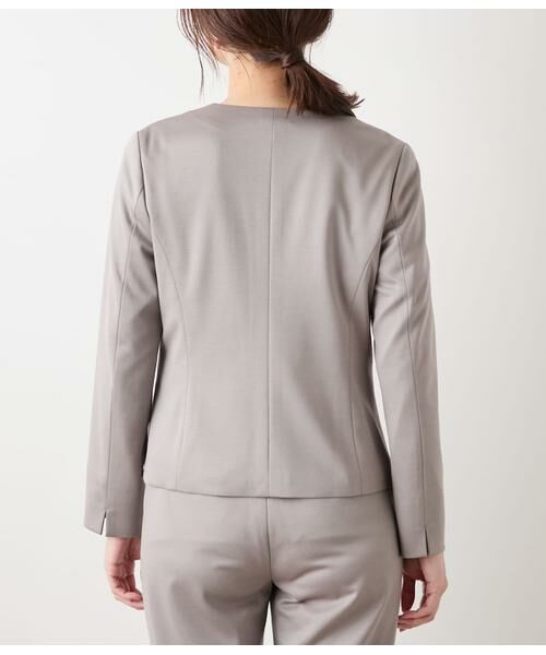 NEWYORKER L-SIZE / ニューヨーカー エルサイズ テーラードジャケット | モクロディクリア ノーカラージャケット | 詳細2